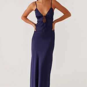 Peppermayo Navy Blue Maxi Prom Formal Dress